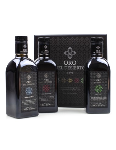 Oro del Desierto Estuche Regalo - 3 Frascas de vidrio 500 ml.