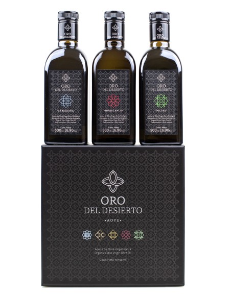 Oro del Desierto Estuche Regalo - 3 Frascas de vidrio 500 ml.