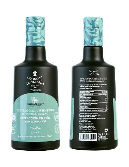 Molino de la Calzada Picual Bell - Botella de vidrio 500 ml.