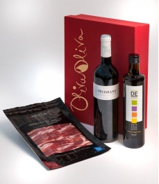 Caja regalo Gourmet - Coupage Ecológico, Rioja y Bellota