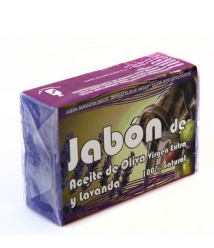 Jabón de aceite de oliva y lavanda - Pastilla 125 gr.