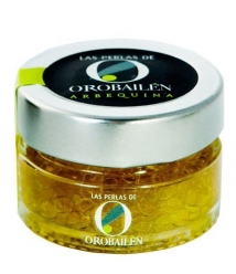 Perles d'huile d'olive Oro Bailén Arbequina - Pot de 50 gr.