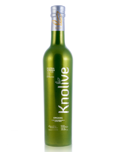 12x Knolive Organic - Glasflasche 500...