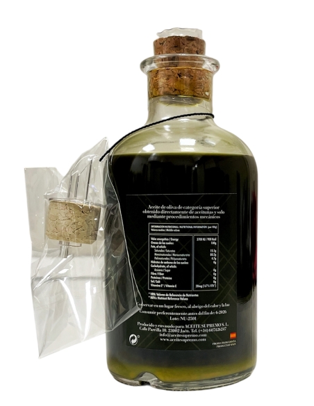 Supremo Nuestro Sin Filtrar - Botella de vidrio 500 ml. Trasera