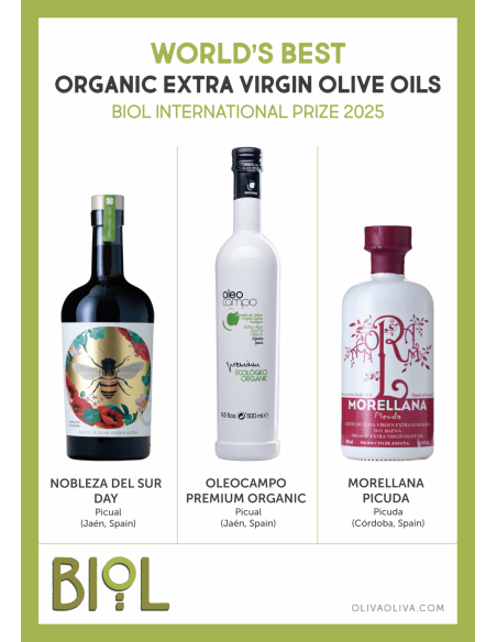 Mejores Aceites Ecológicos del Mundo BIOL 2025 - Diploma