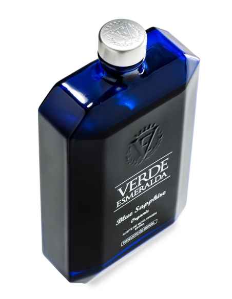 Verde Esmeralda Blue Sapphire Picual Ecológico - Botella de vidrio 500 ml.