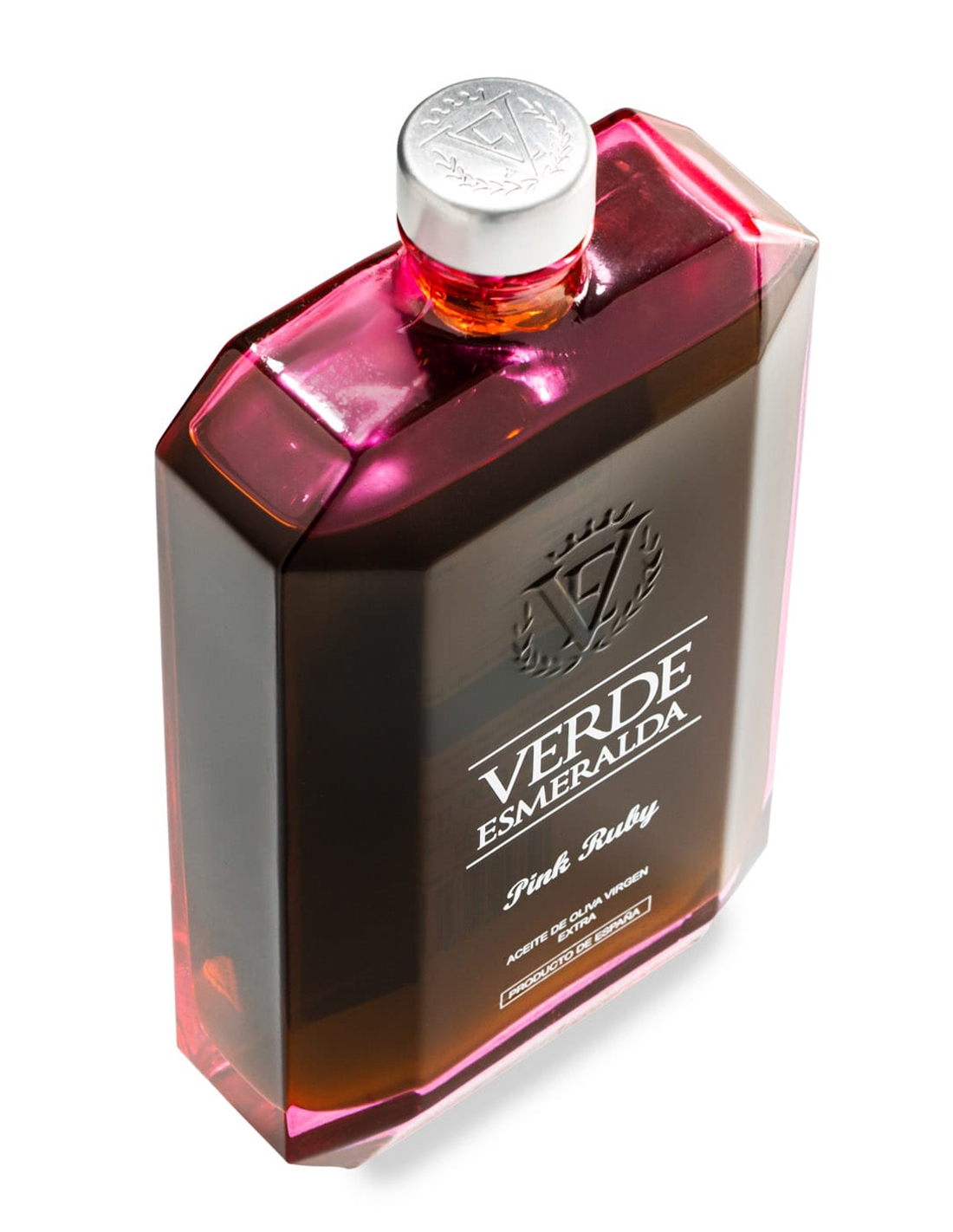 Verde Esmeralda Pink Ruby Hojiblanca - Botella de vidrio 500 ml. Verde Esmeralda Pink Ruby Hojiblanca - Botella de vidrio 500 ml.
