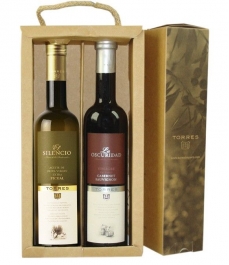 Silencio Arbequina - estuche regalo 2 uds. vidrio 250 ml.