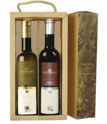 Silencio Arbequina - estuche regalo 2 uds. vidrio 250 ml.