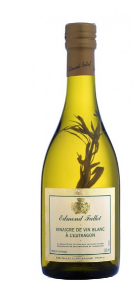 Edmond Fallot Vinagre de Vino Blanco Al Estragón - Botella de Vidrio 500 ml