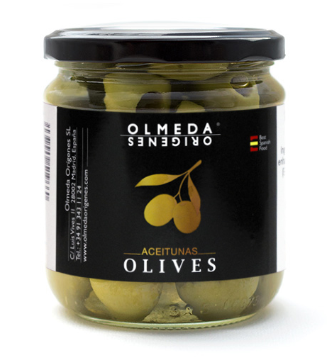 Olmeda Orígenes Aceitunas Manzanilla sin hueso - Tarro 370 gr.