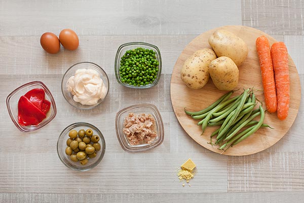 Ingredients spanish potato salad